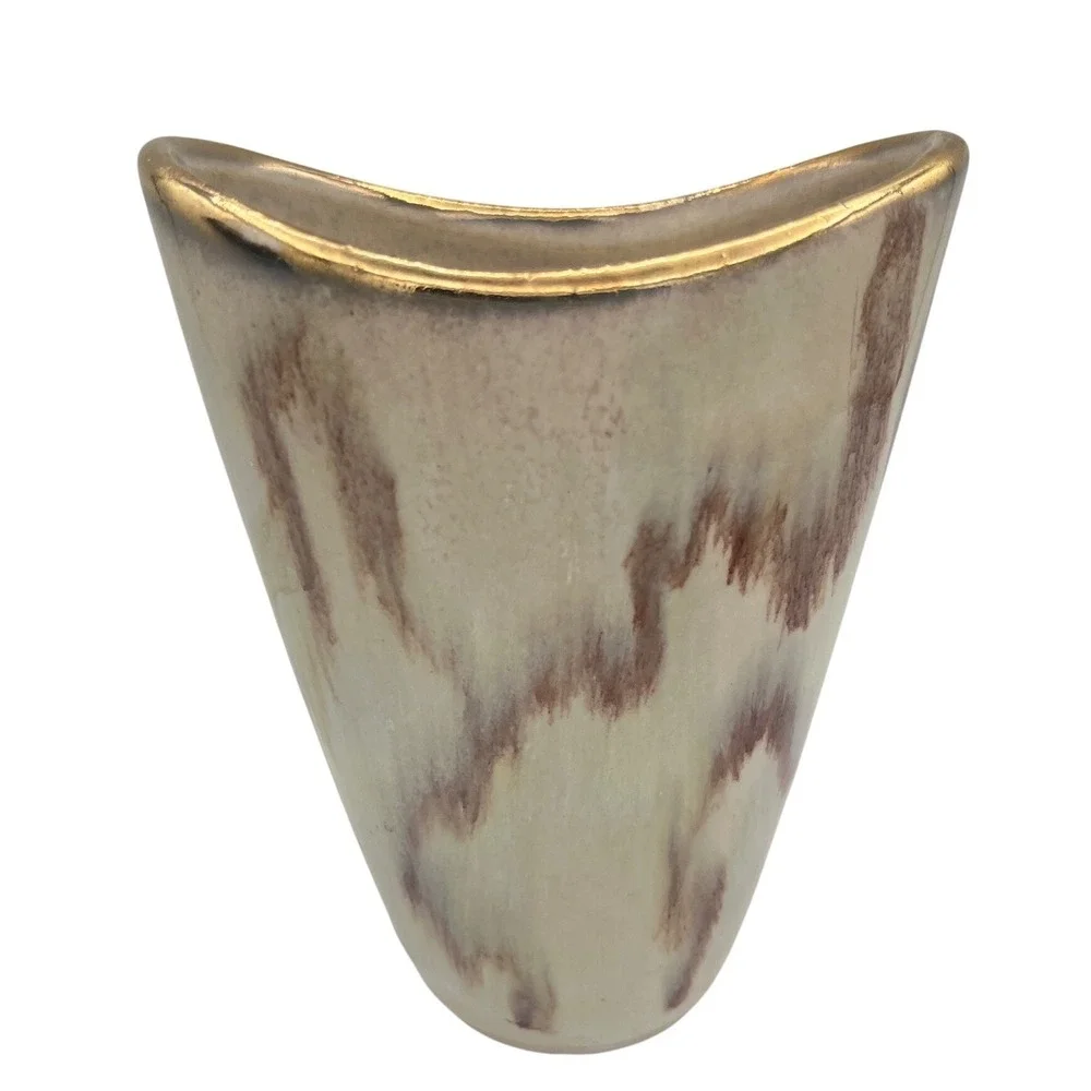 Vintage Jasba Keramik West German Vase MCM‎ Ceramic Gradient, Drip Glaze  50s